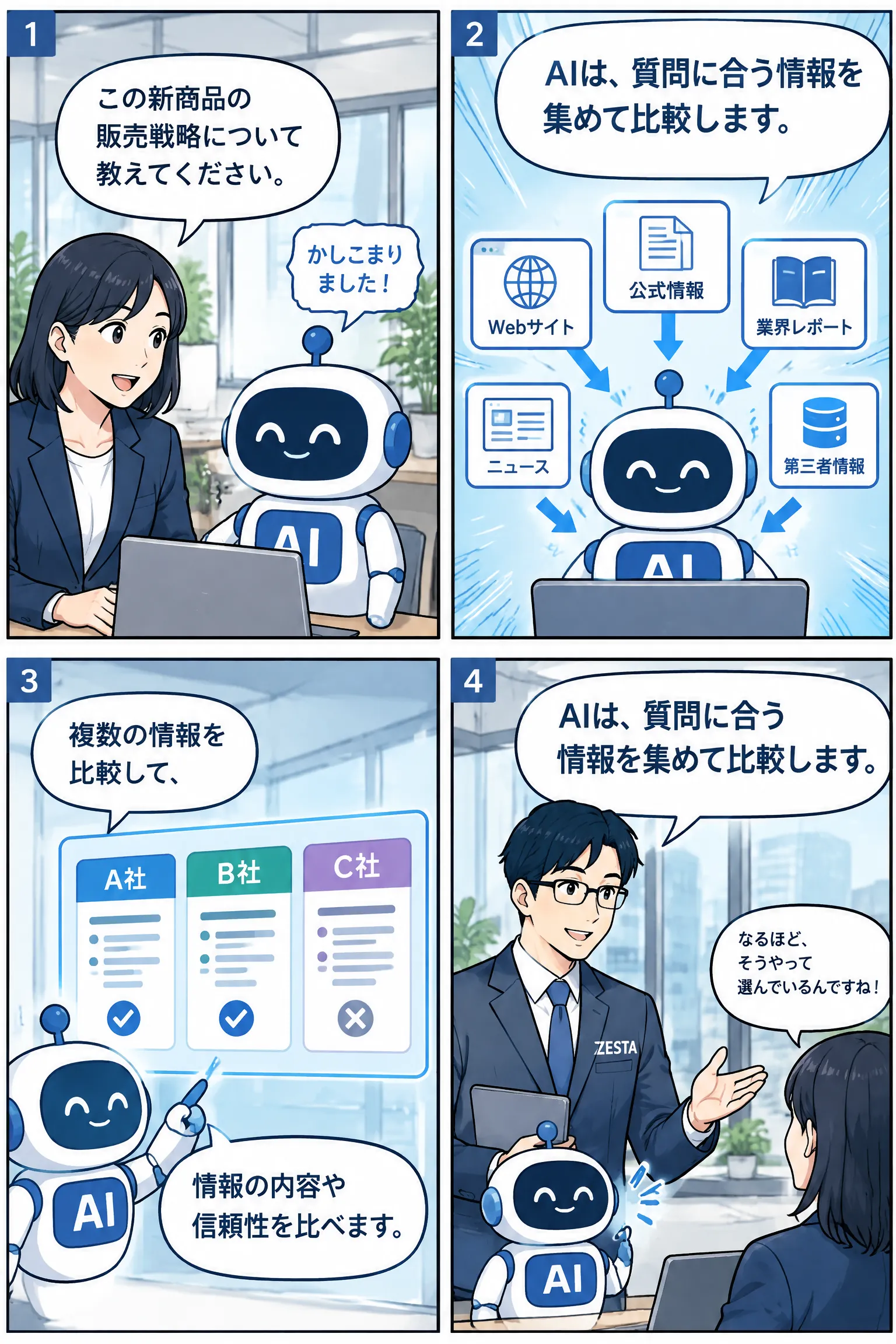 AIはどうやっておすすめの会社を選ぶ？ 漫画 2ページ目